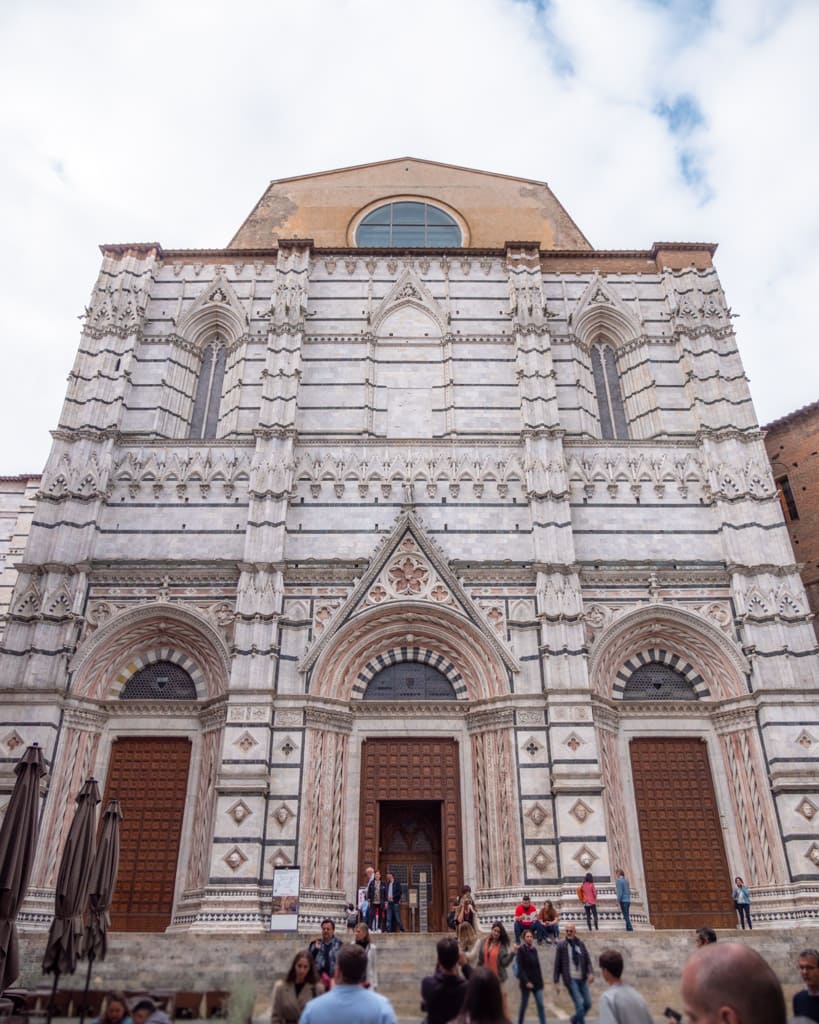 The upper part of the baptistery