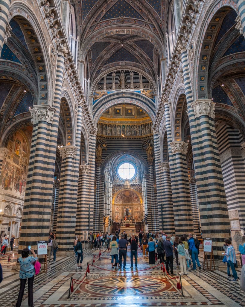 Inside Siena's Cathedral in Tuscany