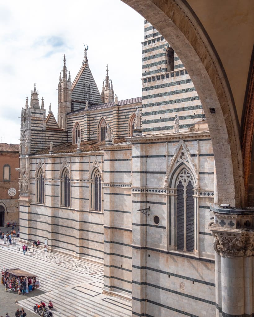 View towards Siena Cathedral from the Museo dell'Opera