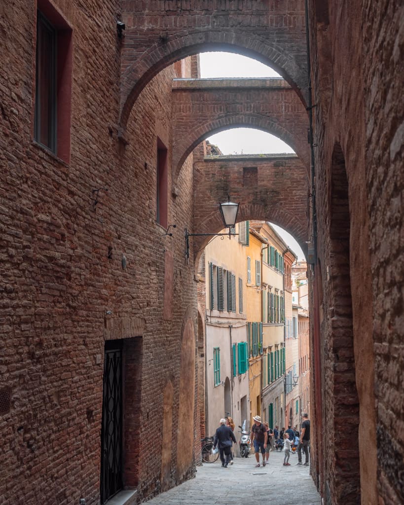 Narrow street in Siena