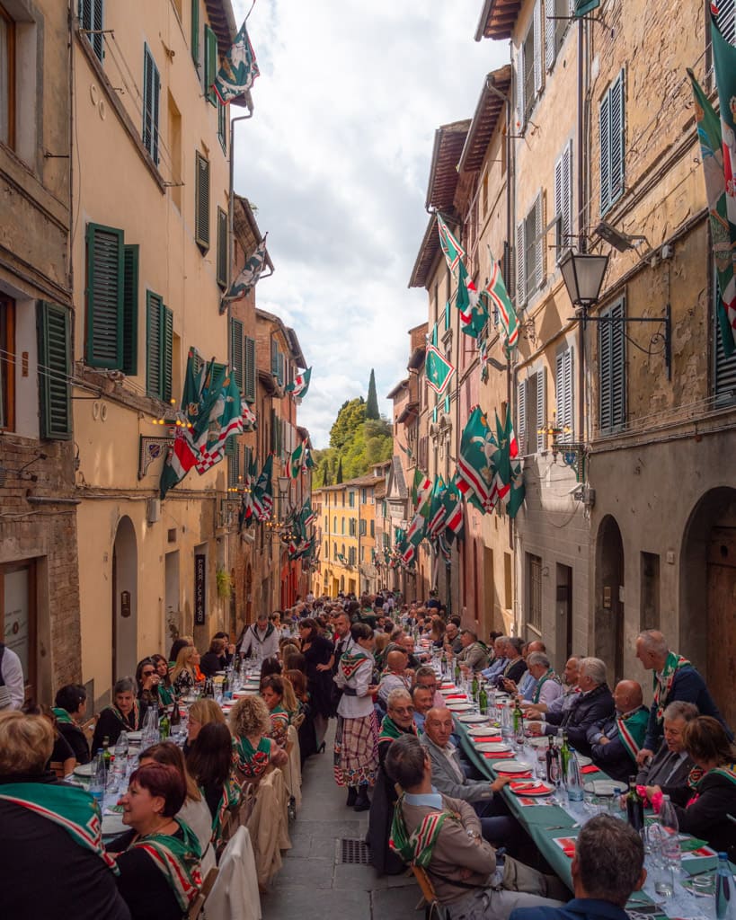 District dinner in Siena