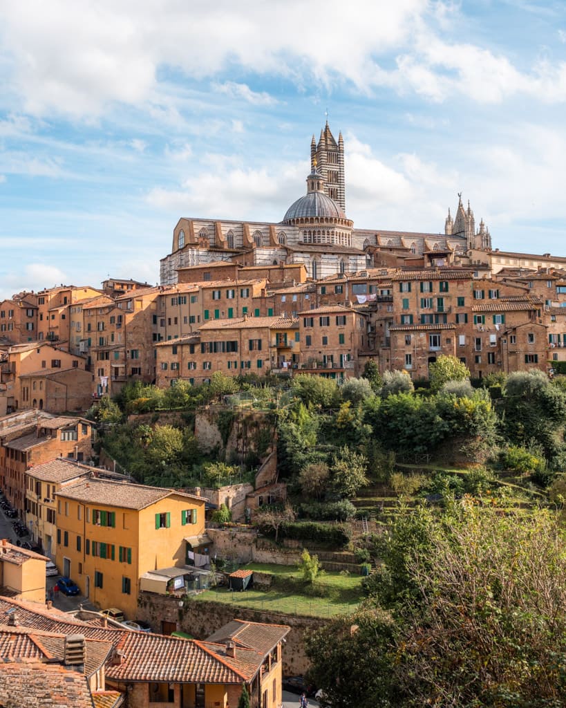 The view from the Basilica di San Domenico towards the cathedral