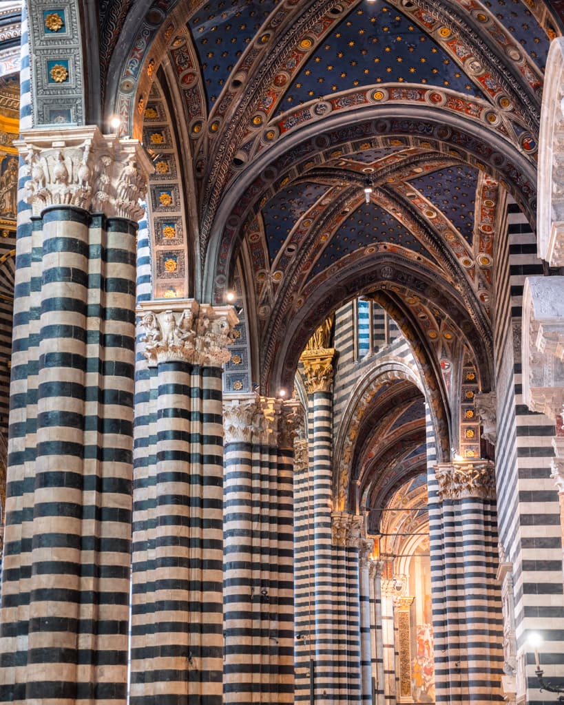 Striped marble in Siena's cathedral