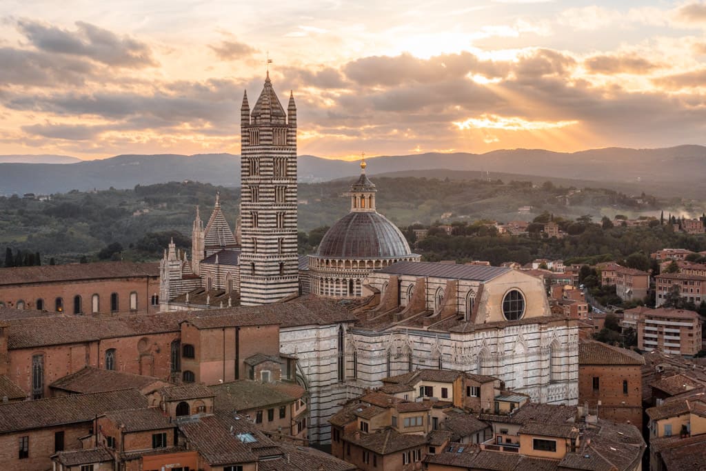 The cathedral seen from the top of Torre del Mangia