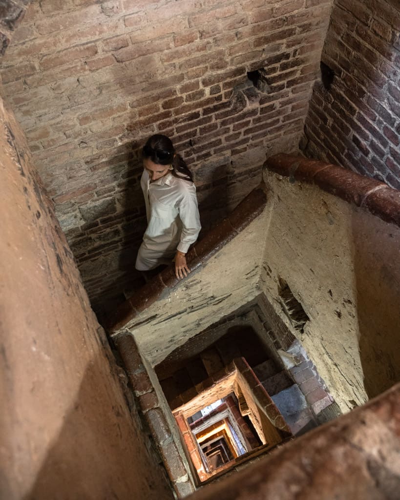 The stairs up to the top of Torre del Mangia