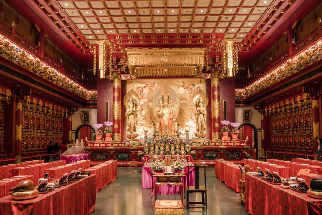 Inside the Buddha Tooth Relic Temple and Museum