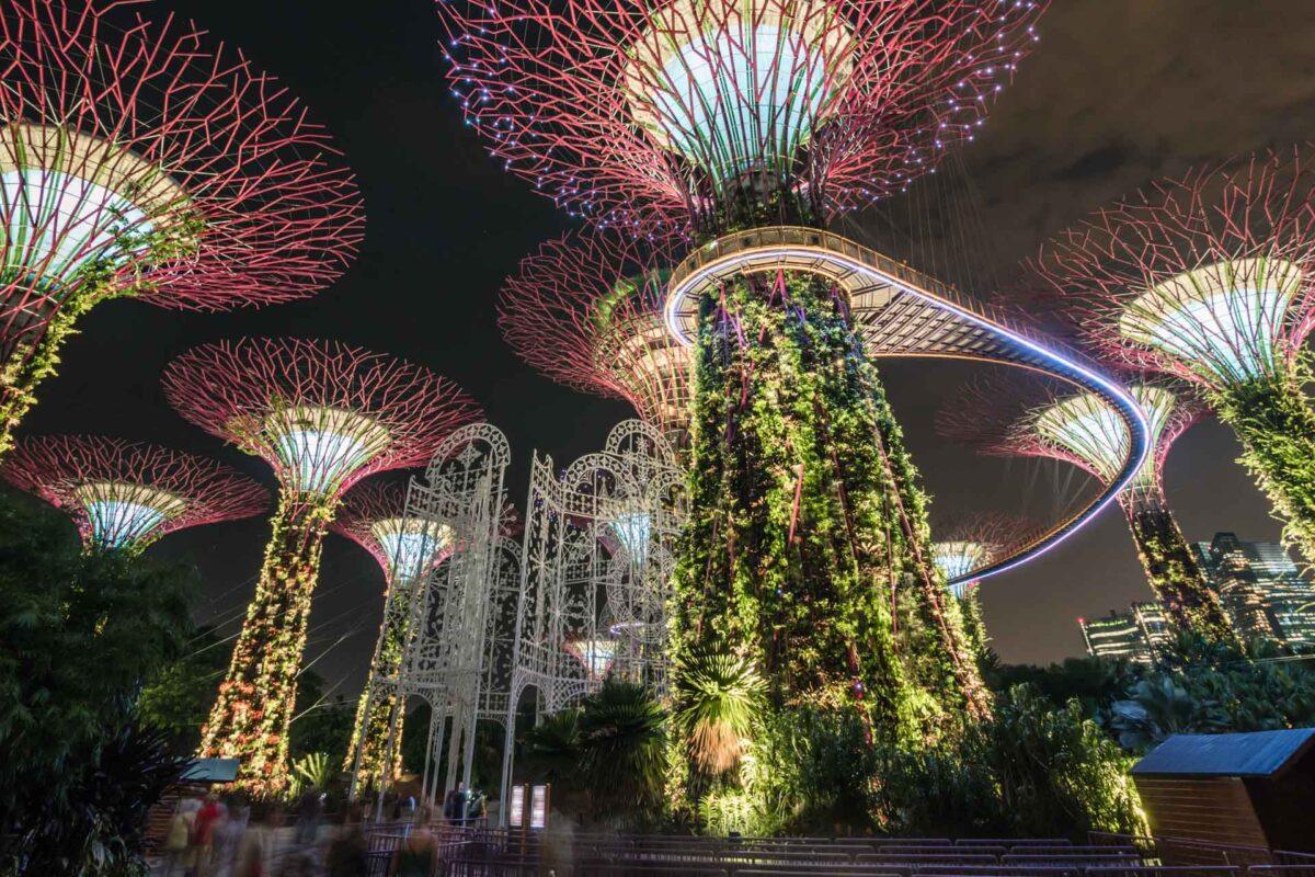 Gardens by the Bay: Luminous Supertrees From the Future