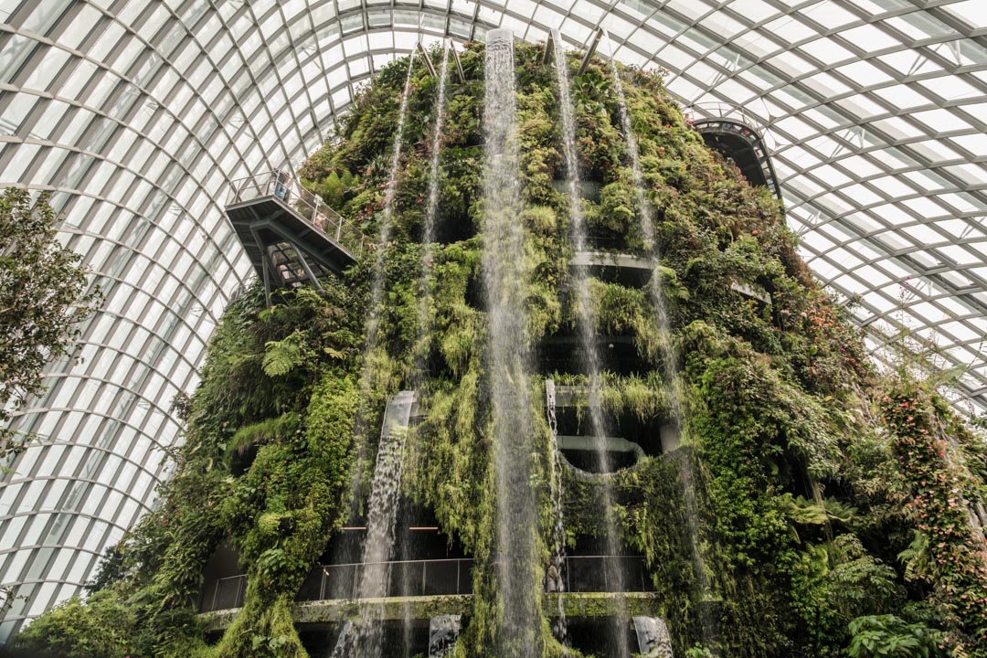 World's tallest indoor waterfall