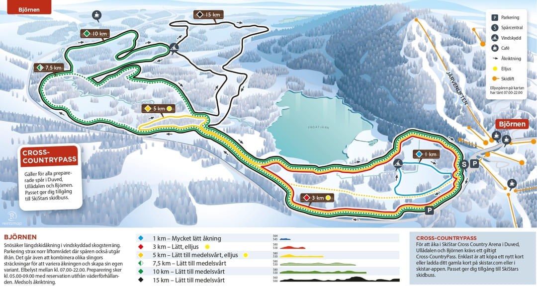 Map of Cross-Country Arena Björnen