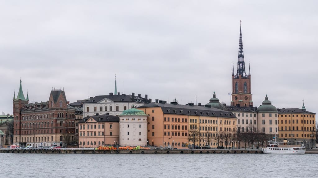 Stockholm skyline from the water