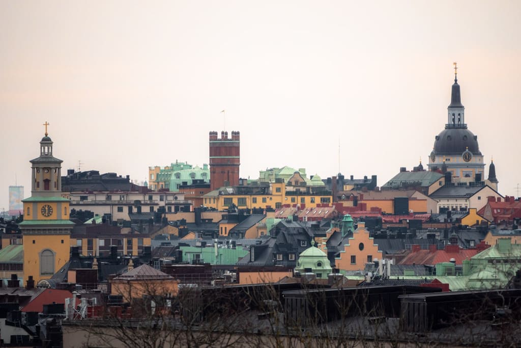 Södermalm's roofs seen from the vantage point on Skinnarviksberget