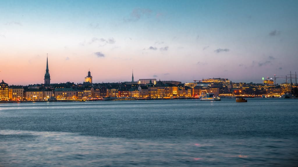 View from the museum over the rooftops of Stockholm