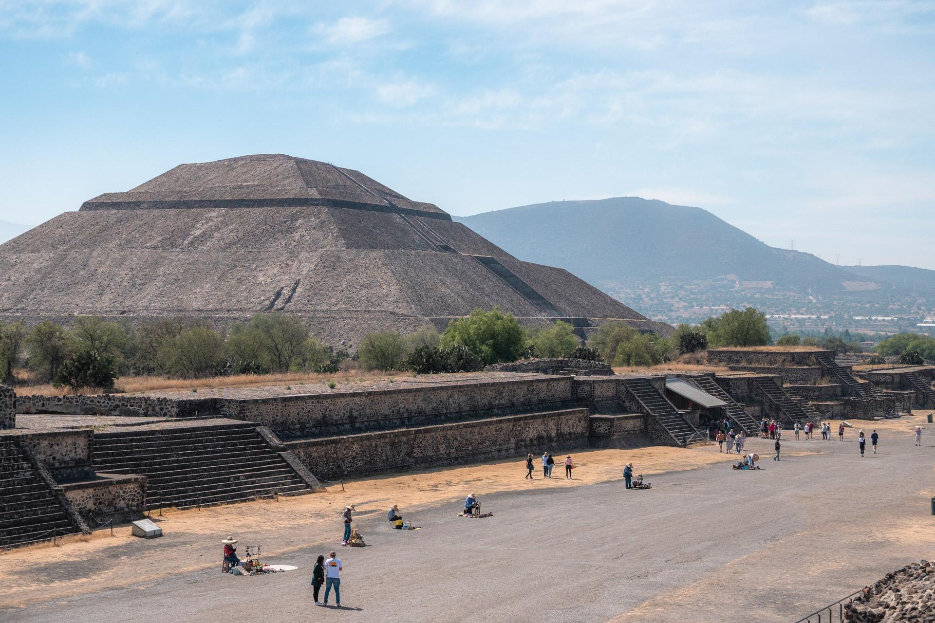 The Avenue of the Dead and the Pyramid of the Sun