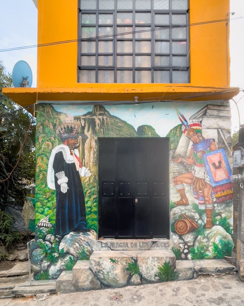 Street art in Tepoztlan on house