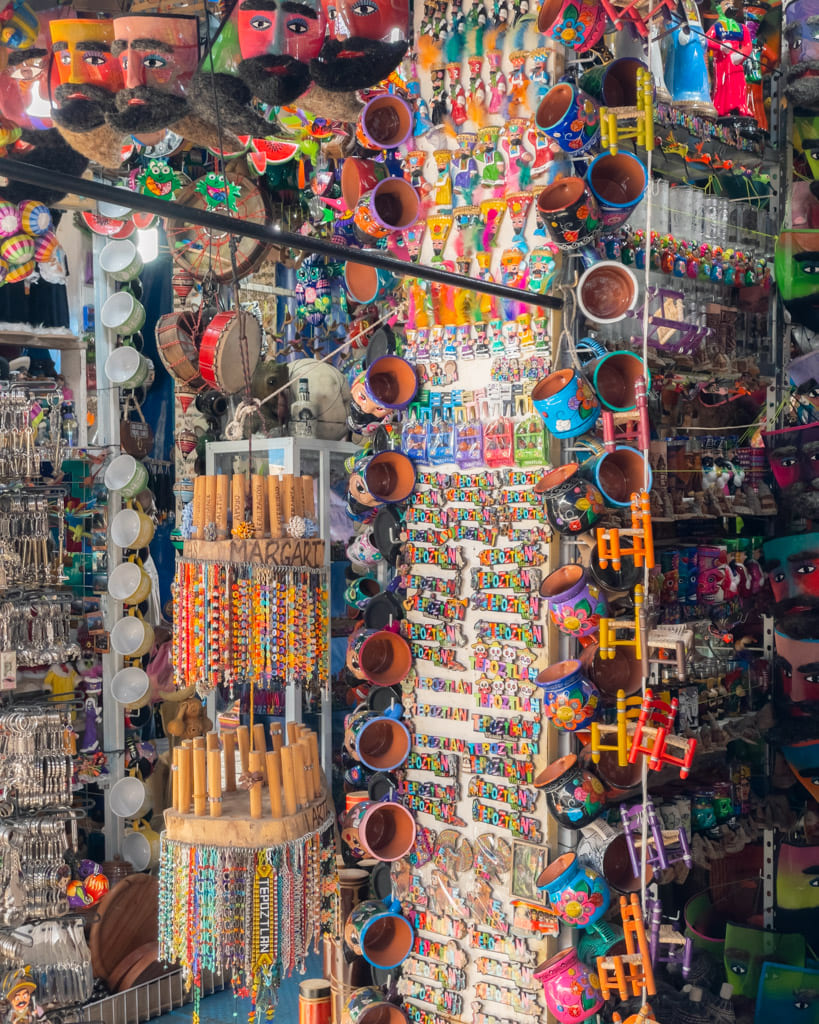 Souvenir stall in Tepoztlan