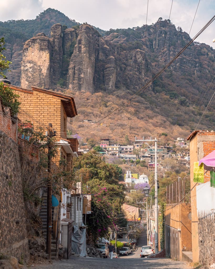 Quiet street in Tepoztlán