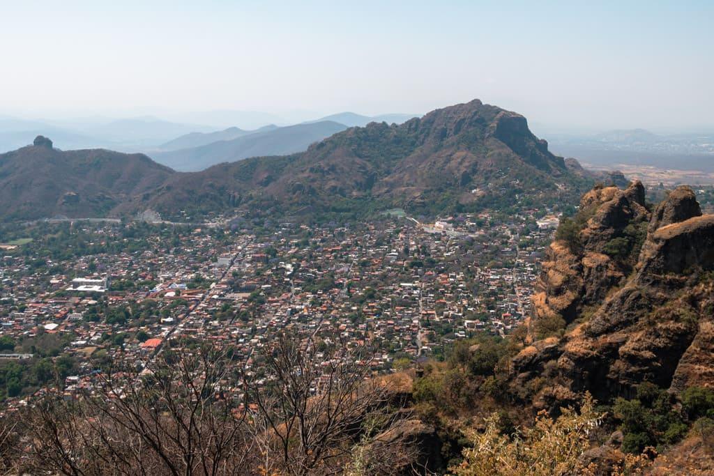 Tepoztlán and the surrounding valleys from the Aztec pyramid Tepozteco