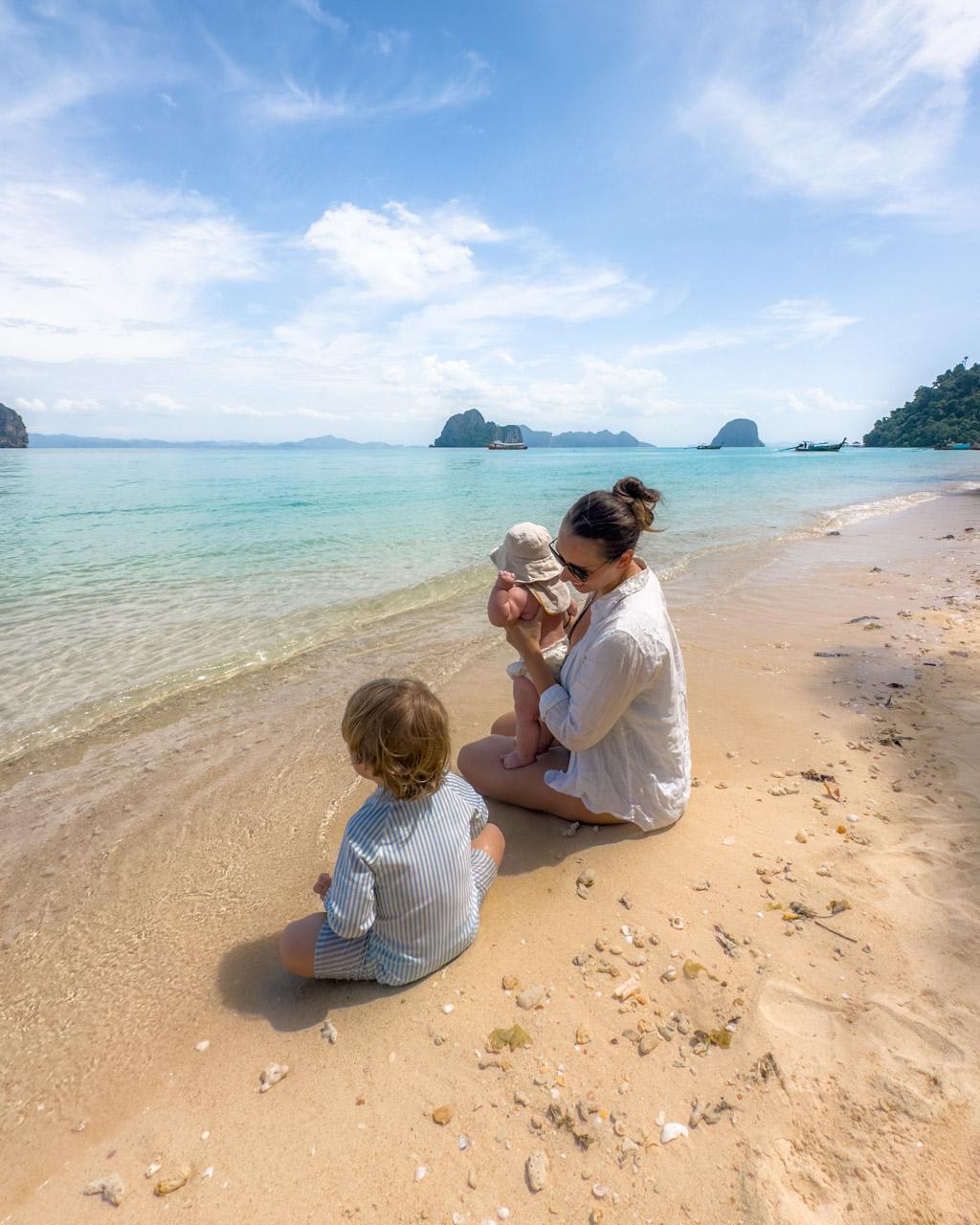Victoria with Adrian and Zoe in Thailand