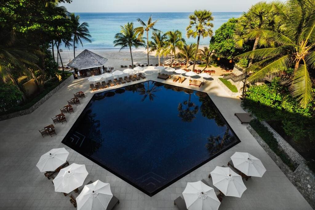 The Surin Phuket hexagonal pool