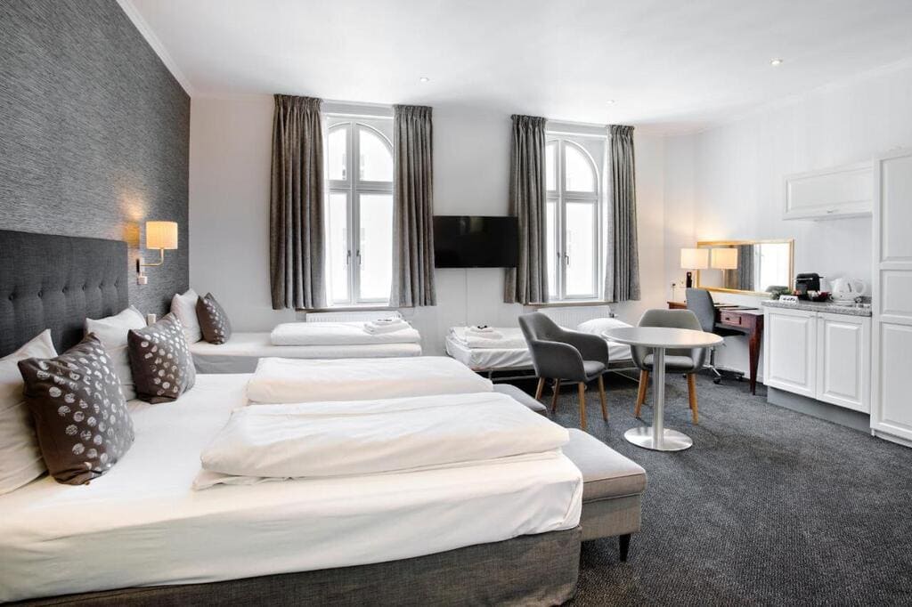 Room for families at Hotel Tiffany in Vesterbro, Copenhagen