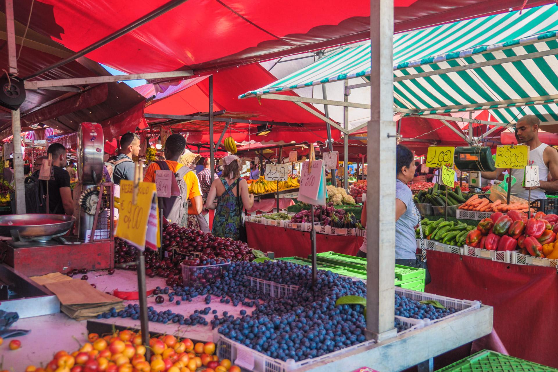 Porta Palazzo Market with fruits