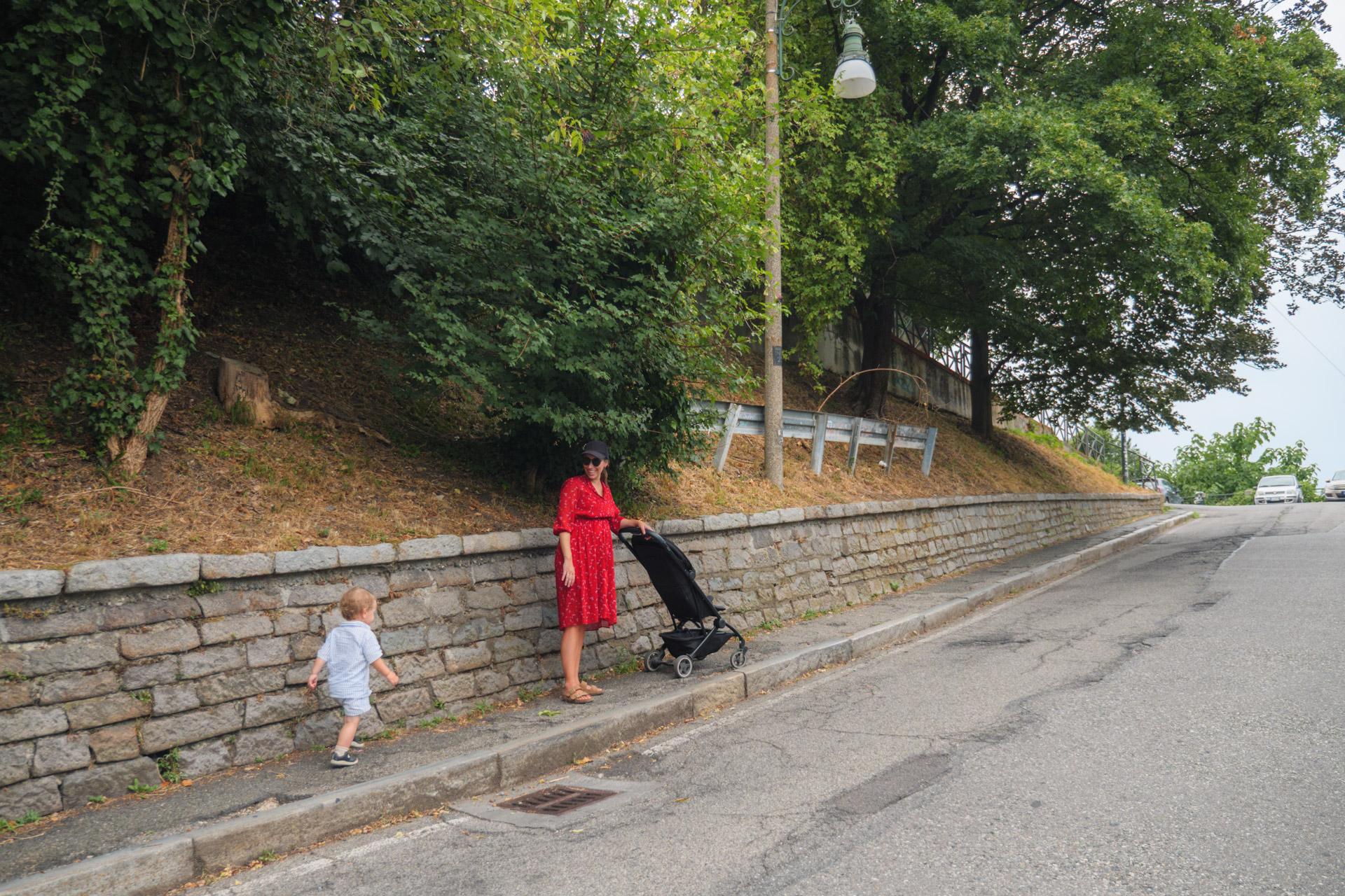 Uphill walk towards Chiesa di Santa Maria del Monte dei Cappuccini