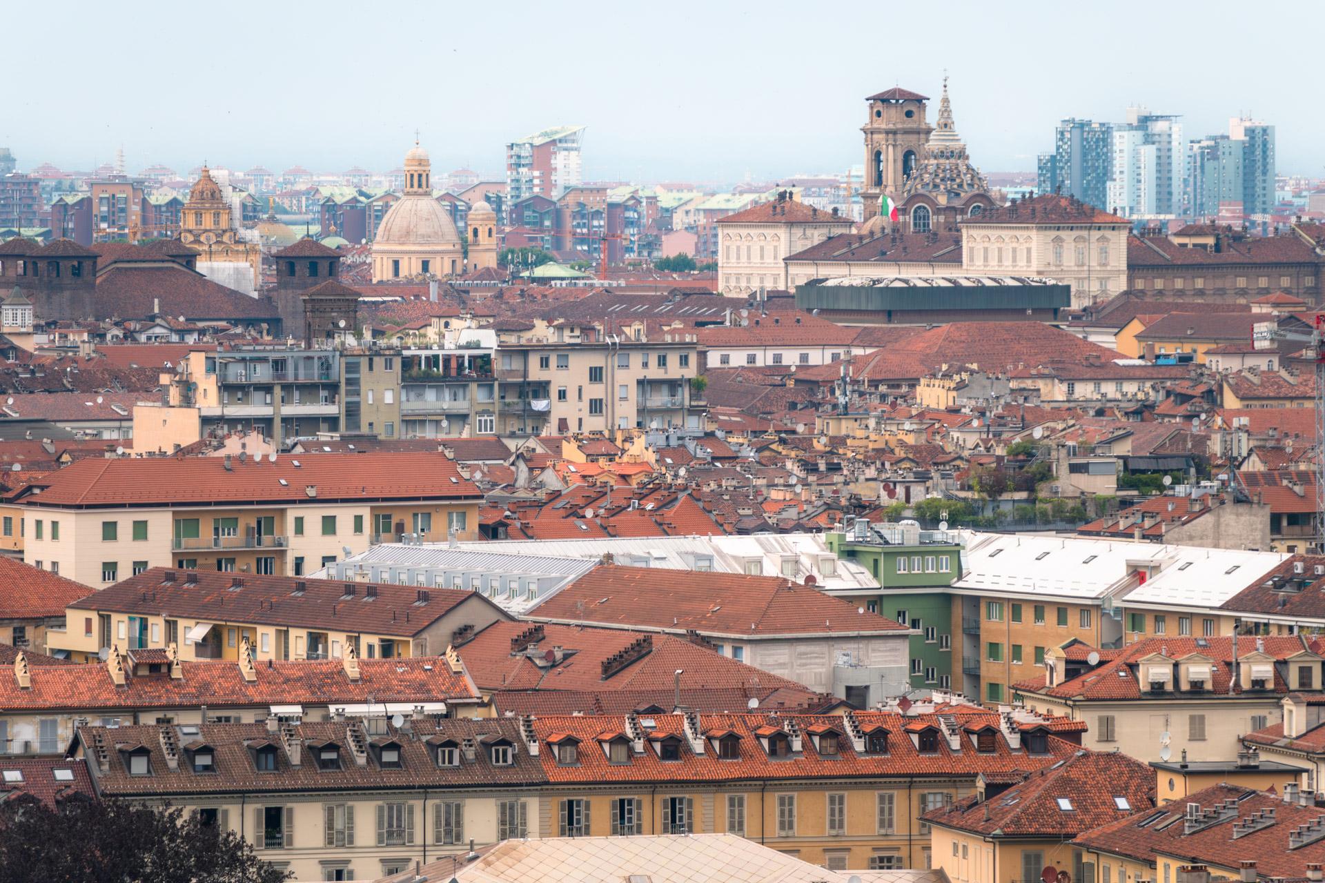 View across Turin from Chiesa di Santa Maria del Monte dei Cappuccini 