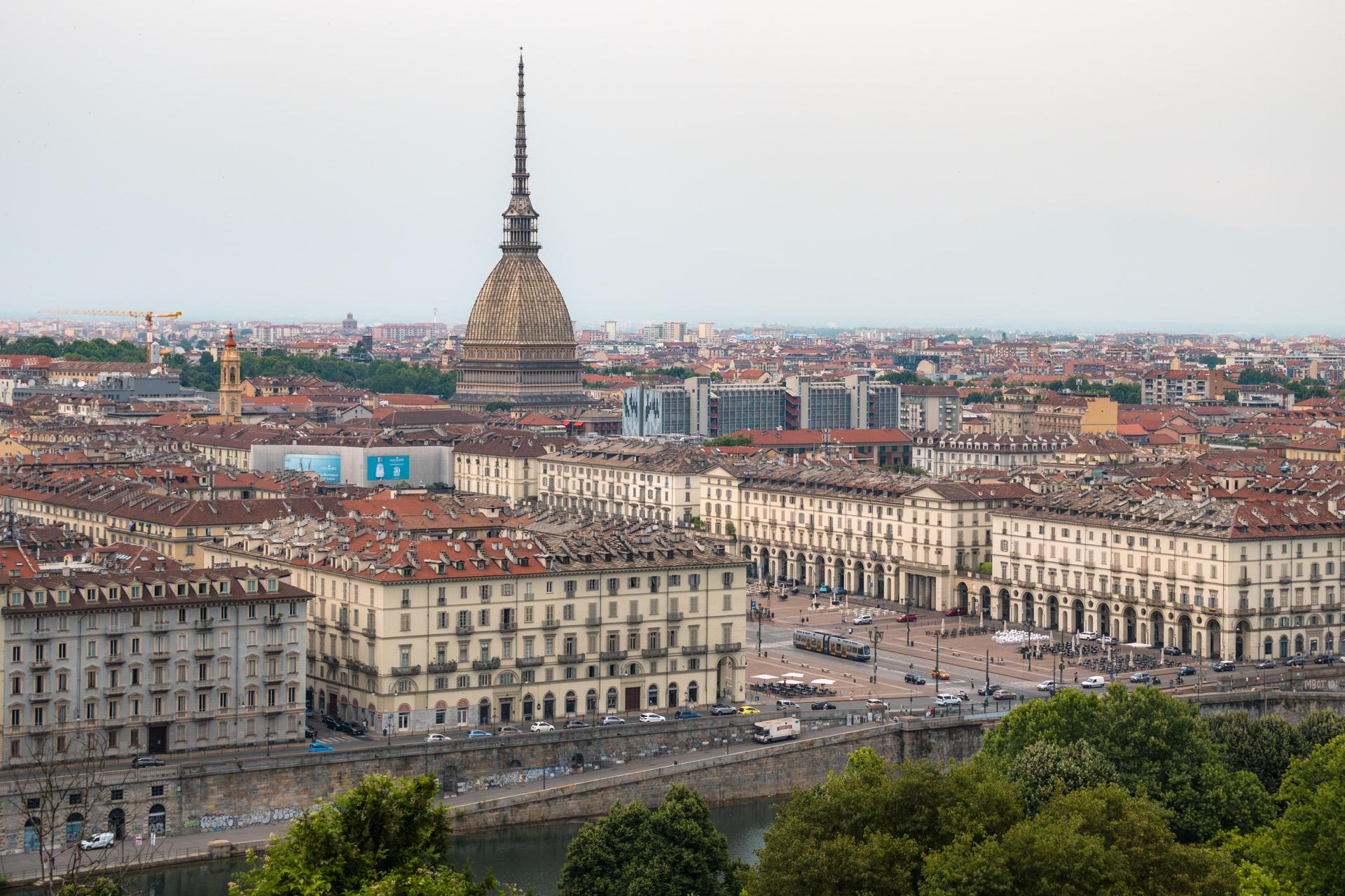 View across Turin and the Mole Antonelliana