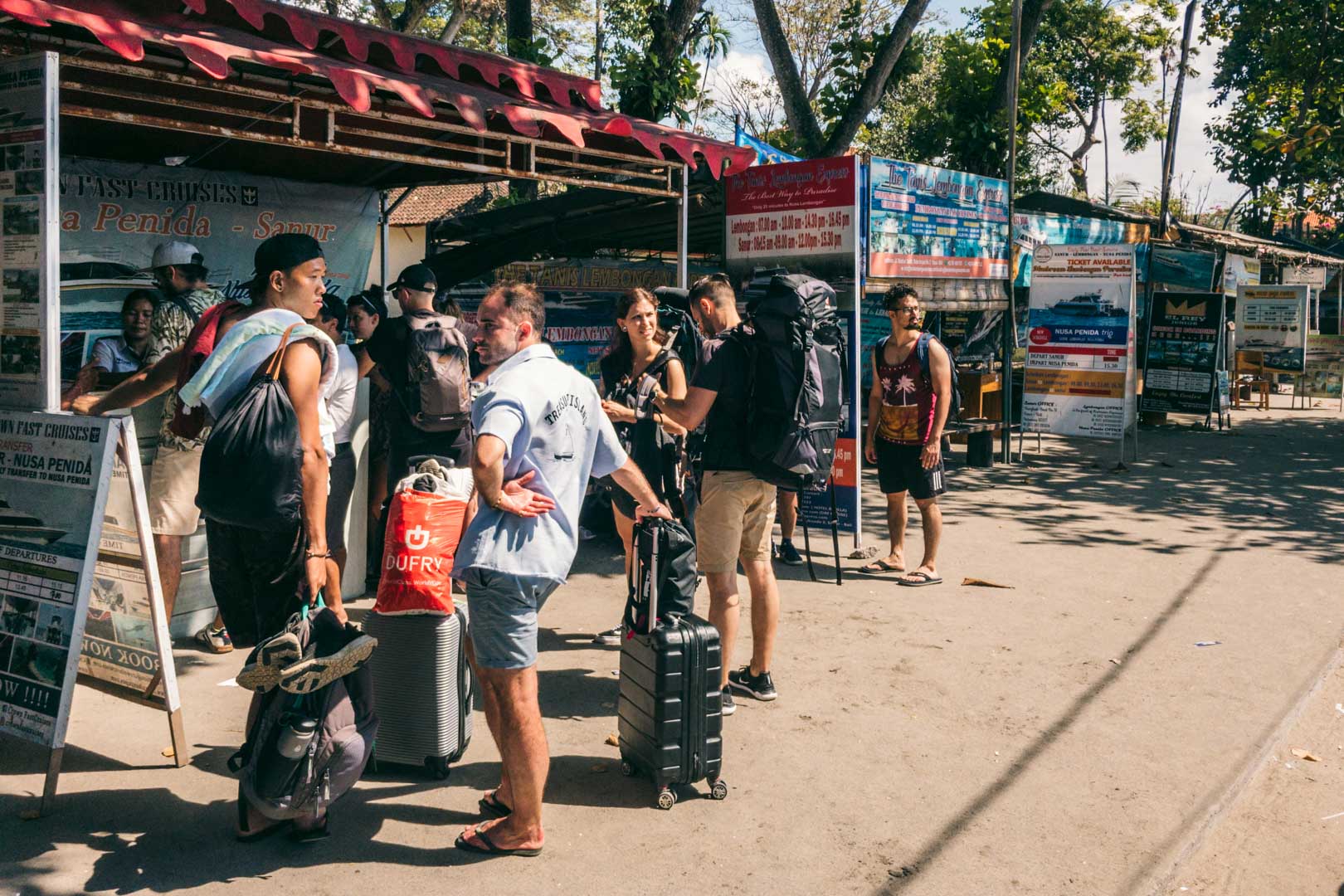 Checking in at Sanur harbour on Bali
