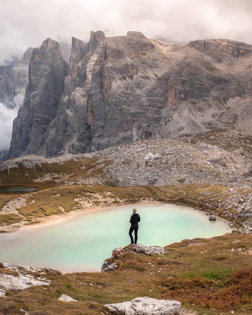 The lakes behind Rifugio Antonio Locatelli/Dreizinnenhütte