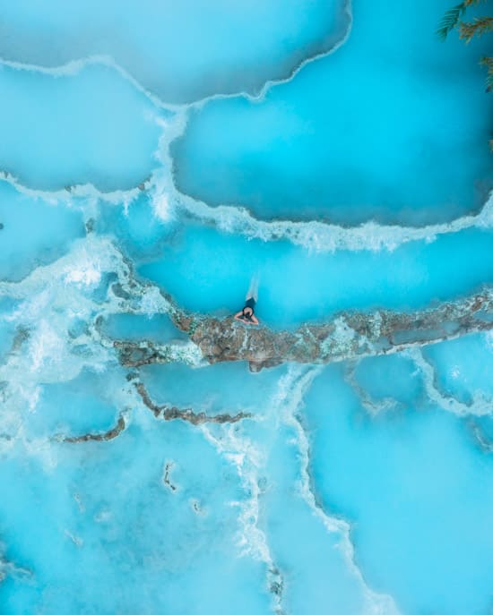 Saturnia seen from above, looking straight down