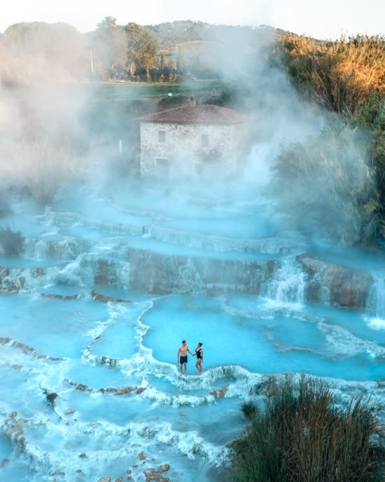 The water in the thermal baths at Saturnia