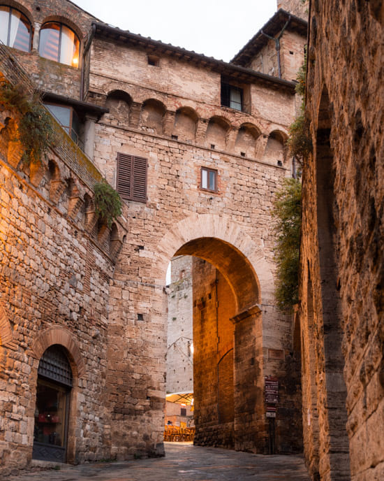 San Gimignano in the evening