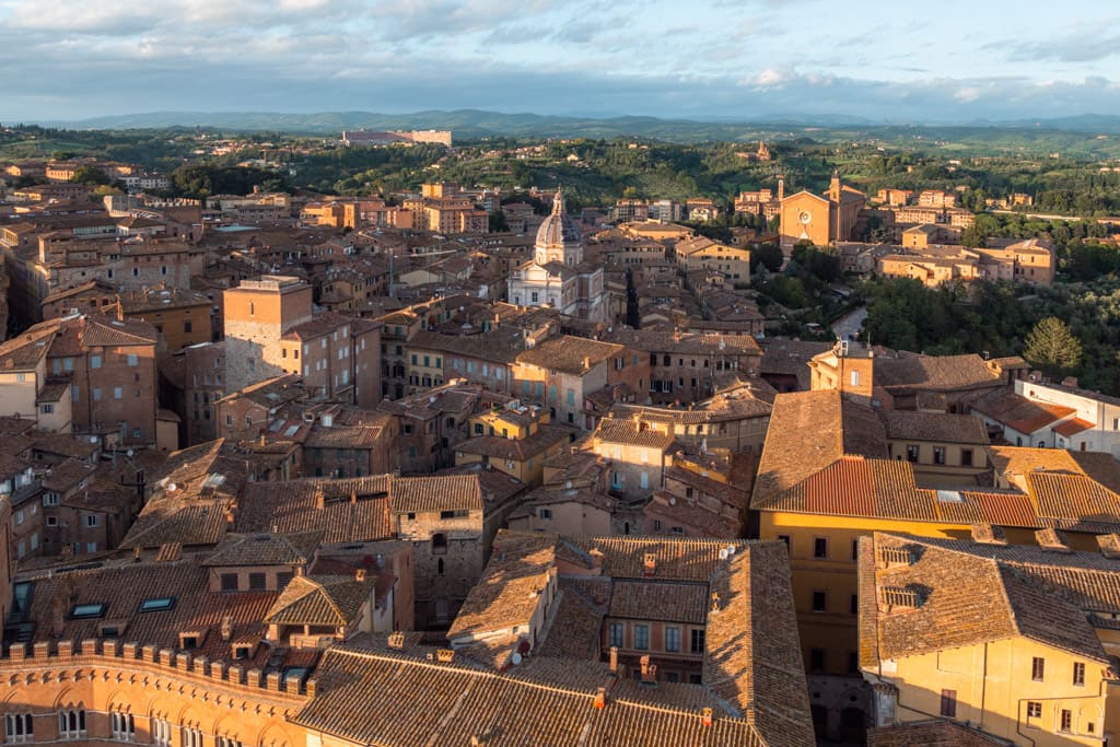 View from the town hall tower Torre del Mangia