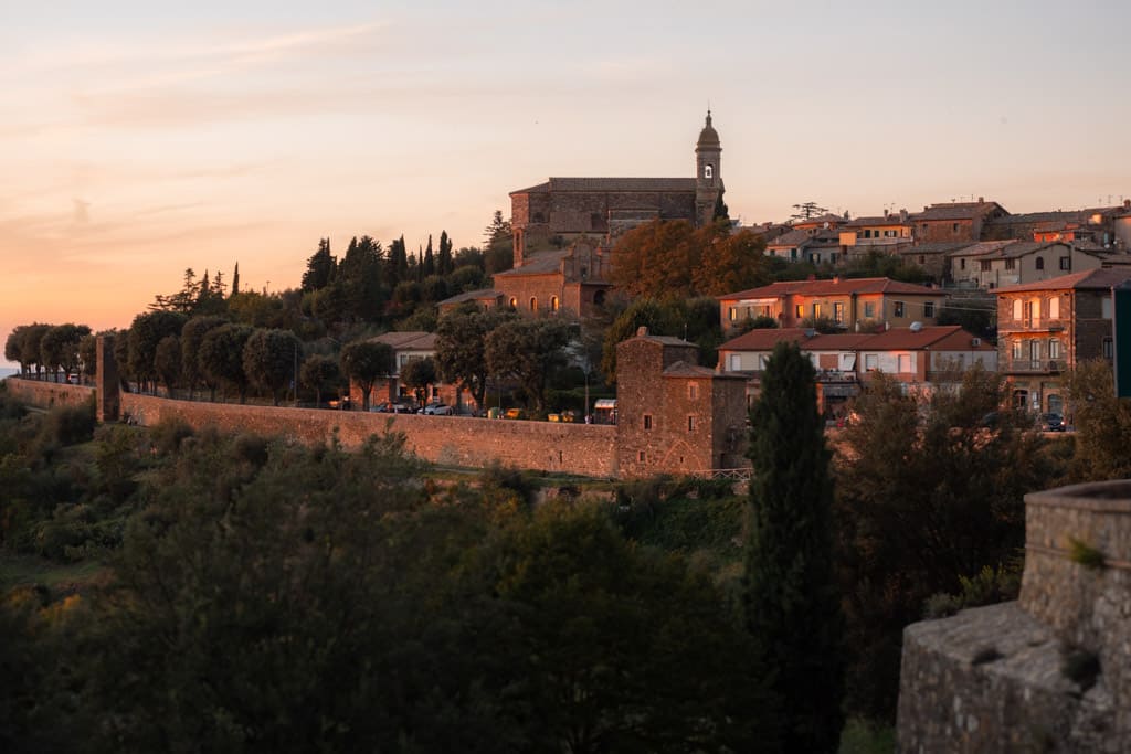 Montalcino view at sunset