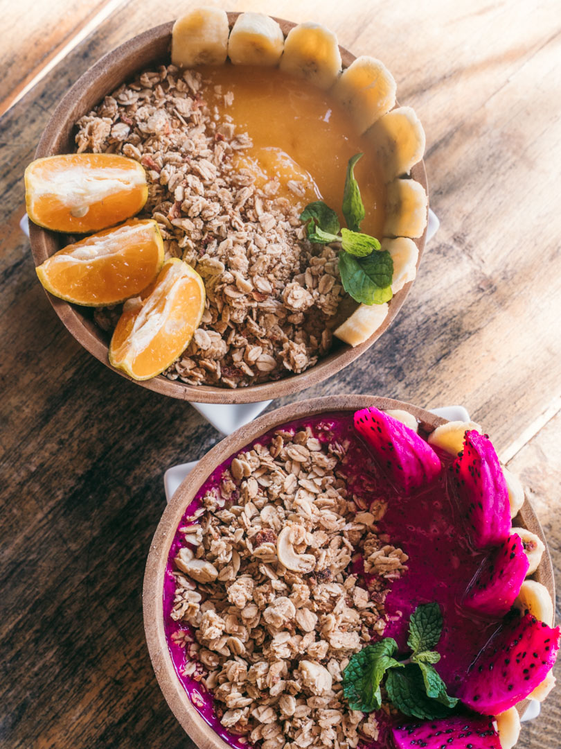 The two smoothie bowls we had at Vegan Soul Kitchen